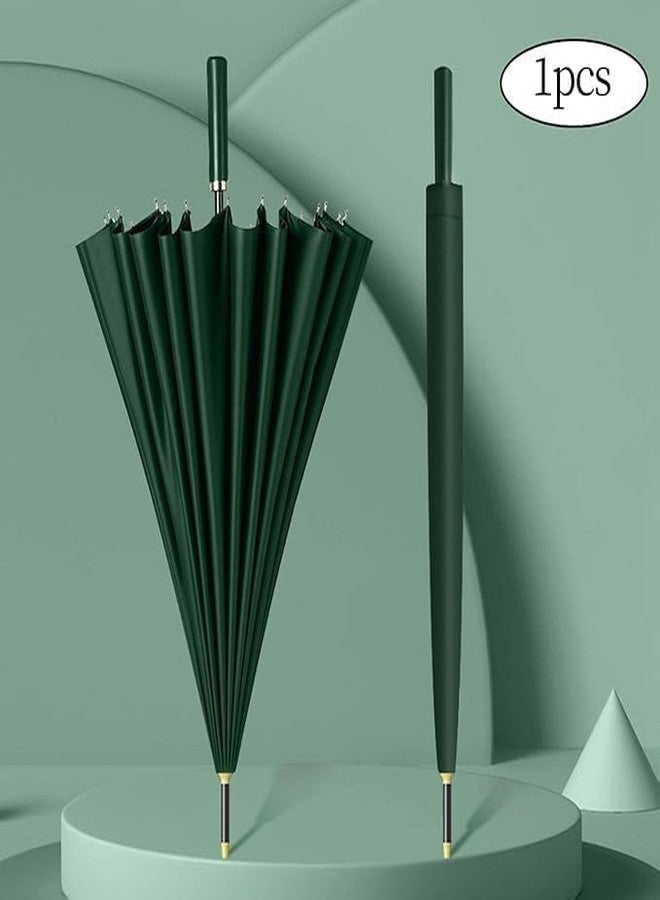 ACROWN 24-Rib LARGE Luxury Look UMBRELLA | Windproof & Waterproof Premium Look Big Size Coverage Umbrella | Automatic Open Oversize Anti-UV Straight Umbrella for Rain Suitable for Man & Woman (GREEN) - Image 5